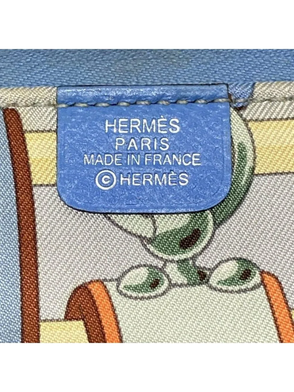 Hermes Notebook Agenda Zip Silk'in Blue Zip Around